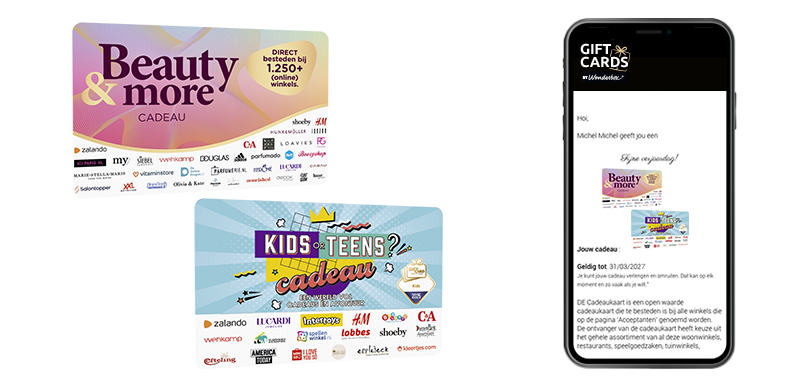 Wonderbox giftcards en website optelefoon